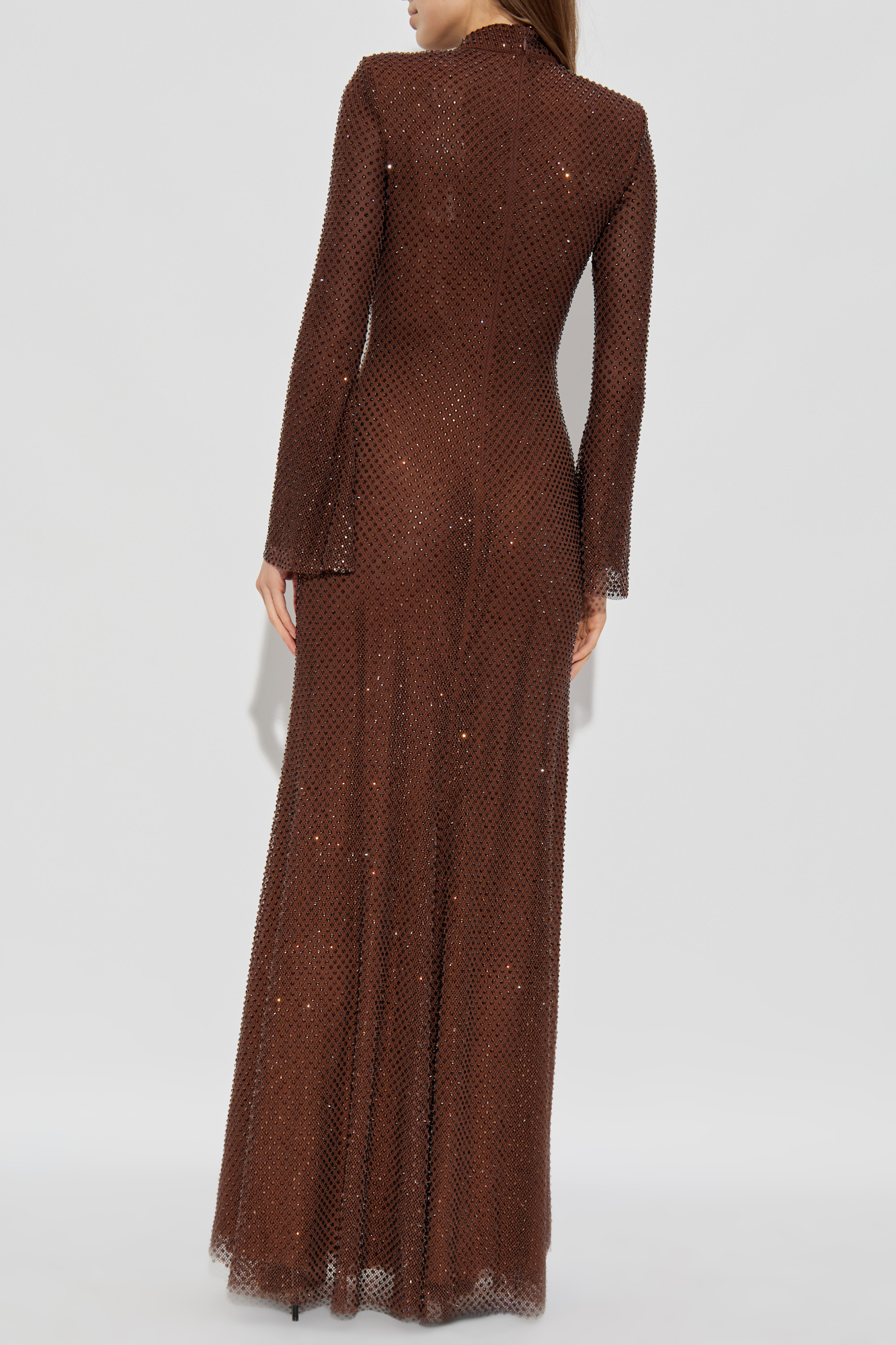 Self-Portrait Long dress with shimmering appliqués | Women's